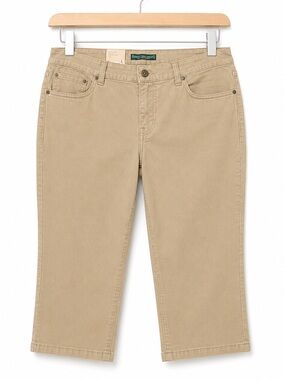 Lauren Ralph Lauren Jeans Co NWT Khaki Chino Mid Calf Summer Classic Pants 14W